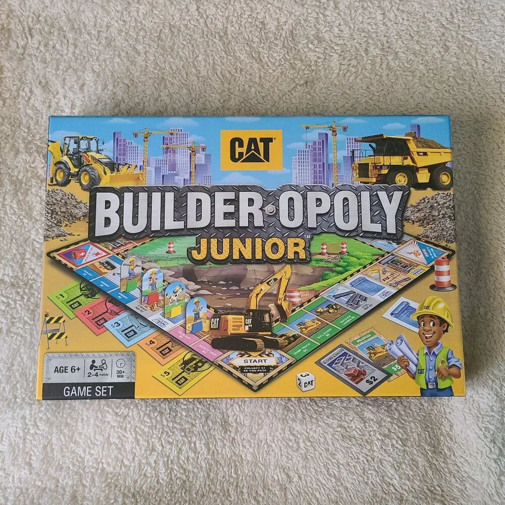 MasterPieces CAT Builder*opoly Junior Board Game